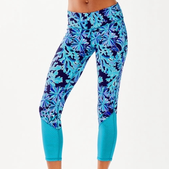 Lilly Pulitzer Pants - Lilly Pulitzer Blue Leggings Large Luxletic